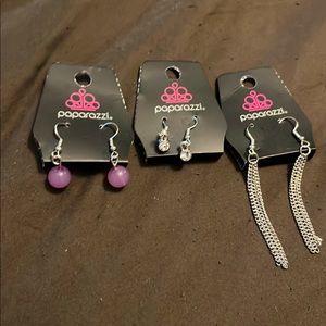 3 pairs of earrings
